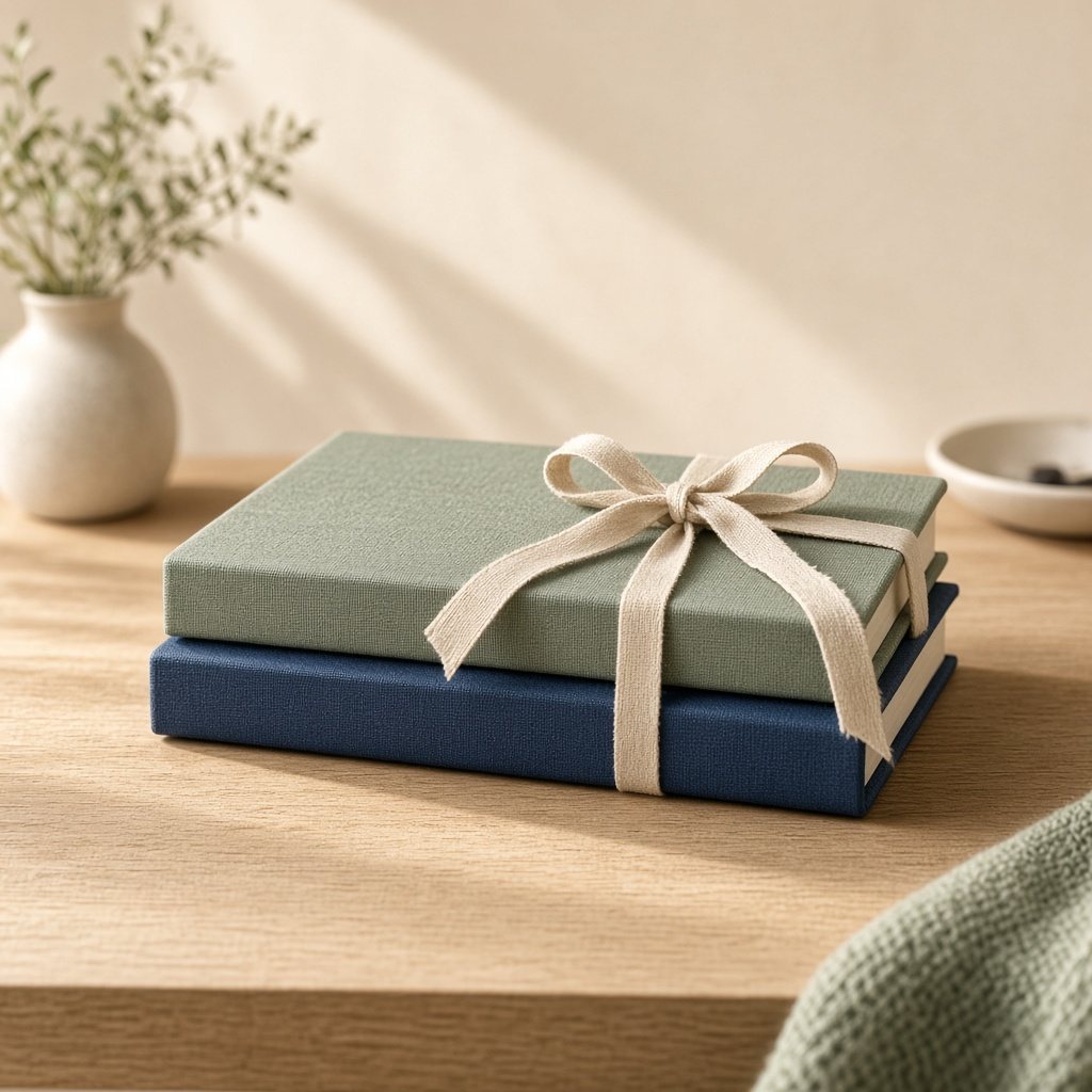 Two notebooks tied together for a two-lesson pack