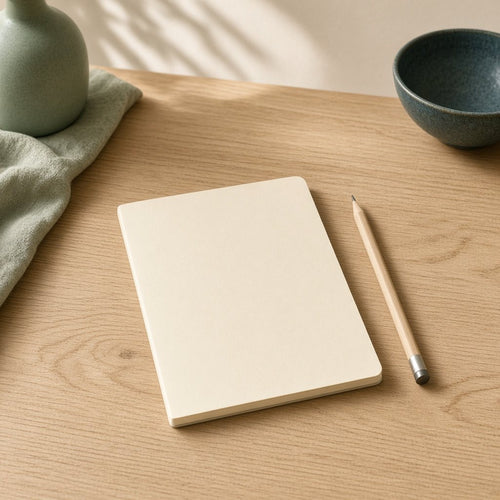 A blank booklet and pencil for exam prep